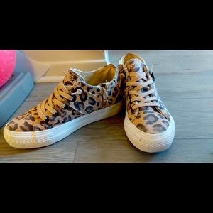 Cheetah Print Canvas Sneakers